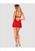 Obsessive Chilisa czerwone babydoll i stringi  M/L